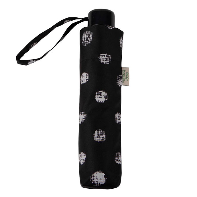 totes ECO-BRELLA® Supermini B&W Stitched Dots Umbrella (3 Section) Extra Image 3